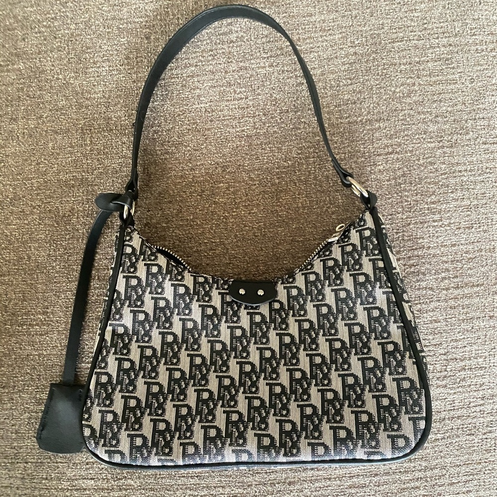 Black and grey shoulder bag